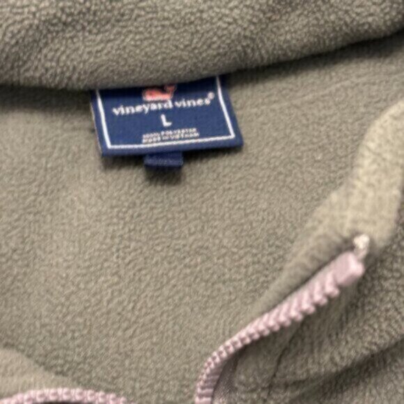 Vineyard Vines men's large gray 1/4 zip Shep fleece pullover - Picture 3 of 5
